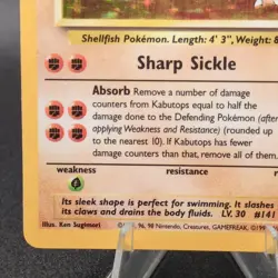 1999 Pokemon TCG Kabutops 9/62 Fossil Holo *INK RUN ERROR* See Pics 😳 - Image 5