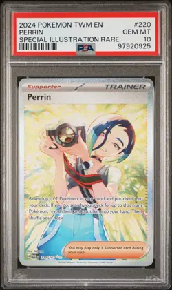 Pokemon TCG Perrin 220/167 Twilight Masquerade Special Illustration PSA 10 - Image 1