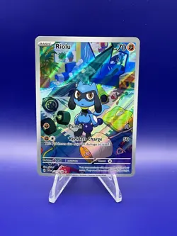 Pokemon TCG - Riolu #215/198 - Scarlet & Violet - Illustration Rare Near Mint! - Image 1