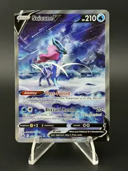 POKEMON - SUICUNE V GG38/GG70 | CROWN ZENITH GALARIAN GALLERY | HOLO RARE V | NM - Image 1