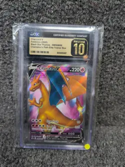 Pokemon Charizard V Champion's Path ETB Full Art Promo SWSH050 CGC 10 Pristine - Image 1