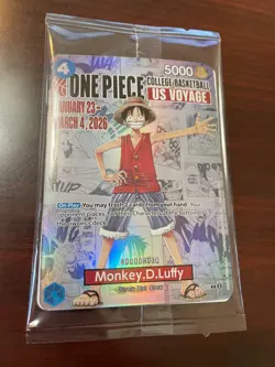 Monkey D Luffy P-055 One Piece College Basketball US Voyage Promo Card One Piece - Image 1