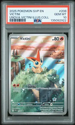 Pokemon Card Victini SVP 208 Unova Illustration Collection PSA 10 - Image 1