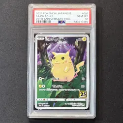 PSA 10 Pikachu 25th Anniversary Stamped 001/028 S8a 2021 Pokemon Card Japan GEM - Image 2