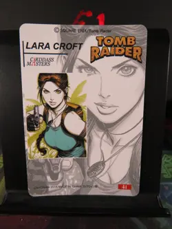 Lara Croft Tomb Raider Art Card Rare Holo Laser Collectible Video Game CCG NM - Image 3