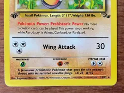 Pokemon 1st Edition Aerodactyl 16/62 Fossil Regular Non-holo TCC Vintage 1999 - Image 3