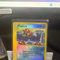 Pokemon Magikarp 118/165 Expedition Base Set Reverse Holo Common 30 HP 2002 - Image 3