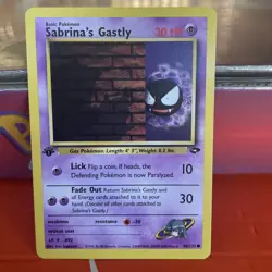 Pokemon TCG Sabrina's Gastly 96/132 1st Edition Gym Challenge Common WOTC - Image 3
