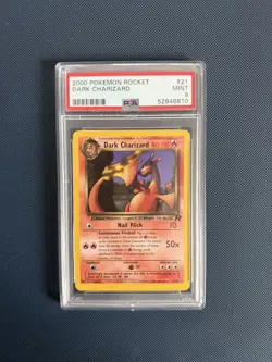 Pokemon TCG Team Rocket 2000 Dark Charizard 21/82 PSA 9 Non-Holo - Image 1