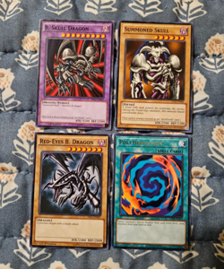 Black Skull Dragon Summoned Skull Red Eyes B. Dragon Polymerization Yugioh - LP - Image 1