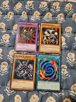 Black Skull Dragon Summoned Skull Red Eyes B. Dragon Polymerization Yugioh - LP - Image 2