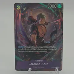 Namco One Piece Roronoa Zoro OP09-076 Alt Art Rare Foil Vol. 2 3 Cost 5000 Power - Image 1