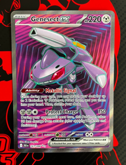 Genesect EX 161/086 Black Bolt Pokemon TCG English 10.5 Full Art Ultra Rare B&W - Image 1