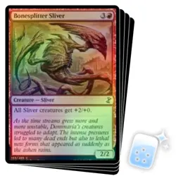 FOIL BONESPLITTER SLIVER X4 Time Spiral Remastered Magic MTG MINT CARD - Image 1