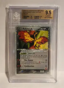 Pokemon Rocket's Moltres ex Team Rocket Returns Holo Rare 100/109 BGS 9.5 POP 11 - Image 1