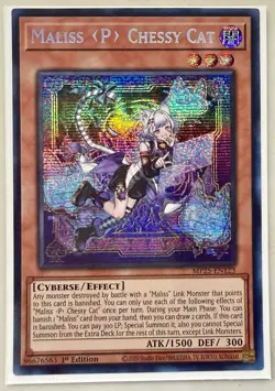 Yugioh! Maliss [P] Chessy Cat - MP25-EN123 - Prismatic Secret Rare - 1st Edition - Image 1