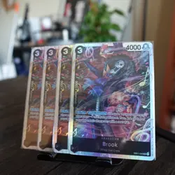 x4 playset Brook EB01-046 SR ONE PIECE Tcg Card Game NM Black Reprint - Image 1
