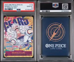 2023 One Piece English Monkey D Luffy OP05-119 Gear 5 Alt Art PSA 10 GEM MINT 💎 - Image 2