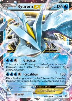Kyurem EX 25/98 Ancient Origins Pokemon Card NM - Image 1