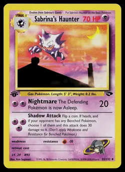 Pokemon Card - Sabrina's Haunter Gym Challenge 55/132 Uncommon 1st Edition - Image 1