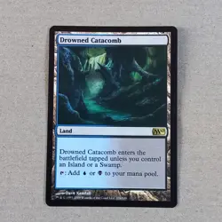 MTG Magic The Gathering, Drowned Catacomb. M10. Rare. Land. - Image 1