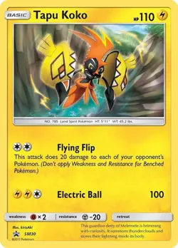 Pokemon - Tapu Koko - SM30 - Black Star Promo - World Championships - NM/M - Image 1