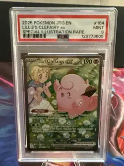 2025 Pokemon Lillie's Clefairy ex 184/159 Journey Together SIR PSA Gem MT 10 - Image 1