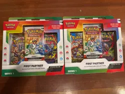 Two (2) Pokemon TCG First Partner Illustration Collection Series 1 New Sealed - Image 1