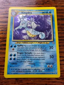Kingdra 8/111 PL Holo Rare Neo Genesis Unlimited Edition Pokemon WOTC - Image 1
