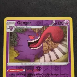 Pokemon TCG Gengar 057/198 Chilling Reign Reverse Holo Rare - Image 2