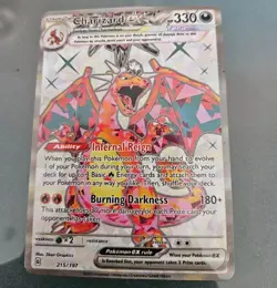 Pokemon TCG Singapore 7-Eleven Magnet - Obsidian Flames - Charizard ex 215/197 - Image 1