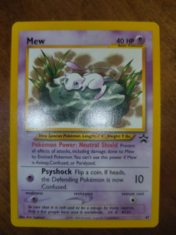 Pokemon Mew Card 47 Promo Black Star Wizards of the Coast Near Mint - Image 1