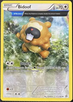 Bidoof (Alpha) 117/160 XY - Primal Clash Regular - Pokemon Card - Image 1