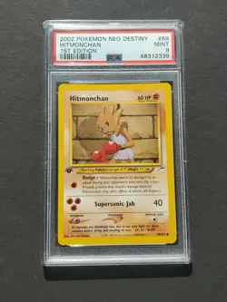 Pokemon PSA 9 1ST EDITION HITMONCHAN 69/105 NEO DESTINY SET - MINT - Image 1