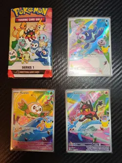 Pokemon 2026 First Partner Illustration Collection Series 1 Promos Set 43-45 #ML - Image 1