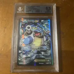Pokemon TCG Blastoise EX XY122 Black Star Promo Full Art Becket 8.5 Low Pop - Image 1