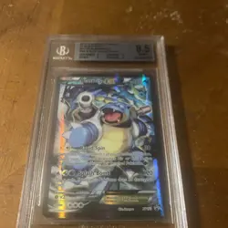 Pokemon TCG Blastoise EX XY122 Black Star Promo Full Art Becket 8.5 Low Pop - Image 2