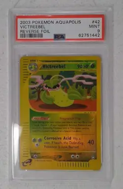 1x V0328: 2003: Victreebel: 42/147: Aquapolis: Reverse Holo Rare: PSA: 9: Mint: - Image 1