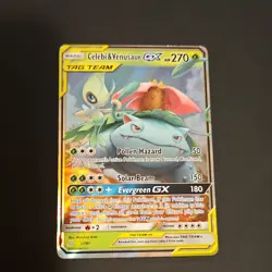 Pokemon Celebi & Venusaur GX TAG TEAM Ultra Rare Holo Sm-Team Up 1/181 - Image 1