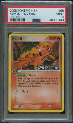 Pokemon Numel Reverse Holo PSA 9 Mint 68/107 Deoxys - Image 1