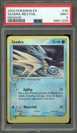 Pokemon Seadra EX Dragon Reverse Holo #40 PSA 9 Mint - Image 1