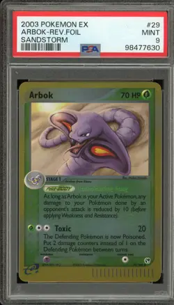 Pokemon Arbok EX Sandstorm Reverse Holo #29 PSA 9 Mint - Image 1
