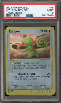 Pokemon Kecleon EX Sandstorm Reverse Holo Rare #18 PSA 9 Mint - Image 1