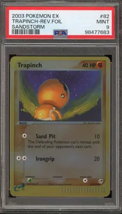 Pokemon Trapinch EX Sandstorm Reverse Holo #82 PSA 9 Mint - Image 1