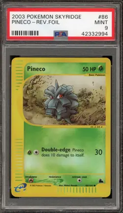 Pokemon Pineco Skyridge Reverse Holo #86 PSA 9 Mint - Image 1