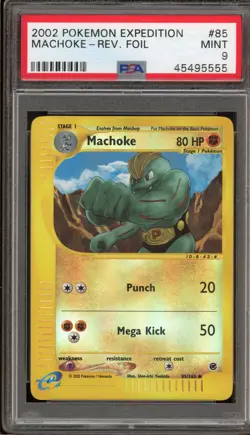 Pokemon Machoke Expedition Reverse Holo #85 PSA 9 Mint - Image 1