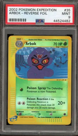 Pokemon Arbok Expedition Reverse Holo Rare #35 PSA 9 Mint - Image 1