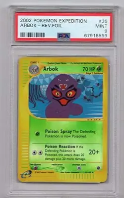 ARBOK REVERSE HOLOFOIL #35 POKEMON EXPEDITION PSA #67918599 GRADED MINT 9 2002 - Image 1
