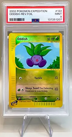 Pokemon Oddish #122/165 Reverse Holo - 2002 Expedition Base Set - PSA 9 Mint! - Image 1