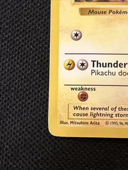 Pokemon Pikachu (Red Cheeks) 058/102 (Shadowless) (Never Played) *Near Mint* - Image 2